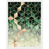 Poster: Leaves And Cubes