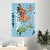 Poster: World map for kids