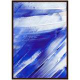 Poster: White on Blue Brush Strokes