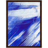 Poster: White on Blue Brush Strokes