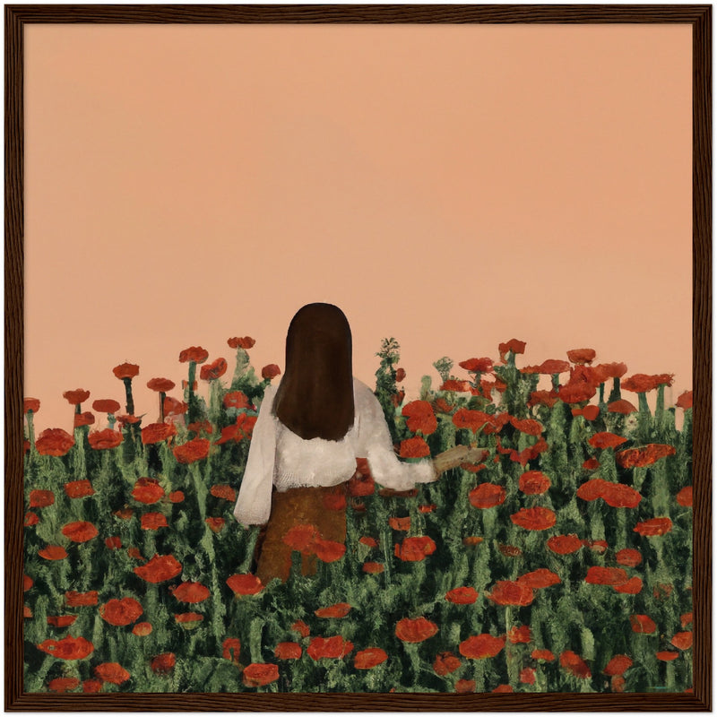 Poster: Girl In A Flower Field