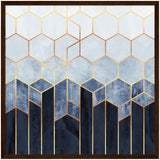 Poster: Soft Blue Hexagons