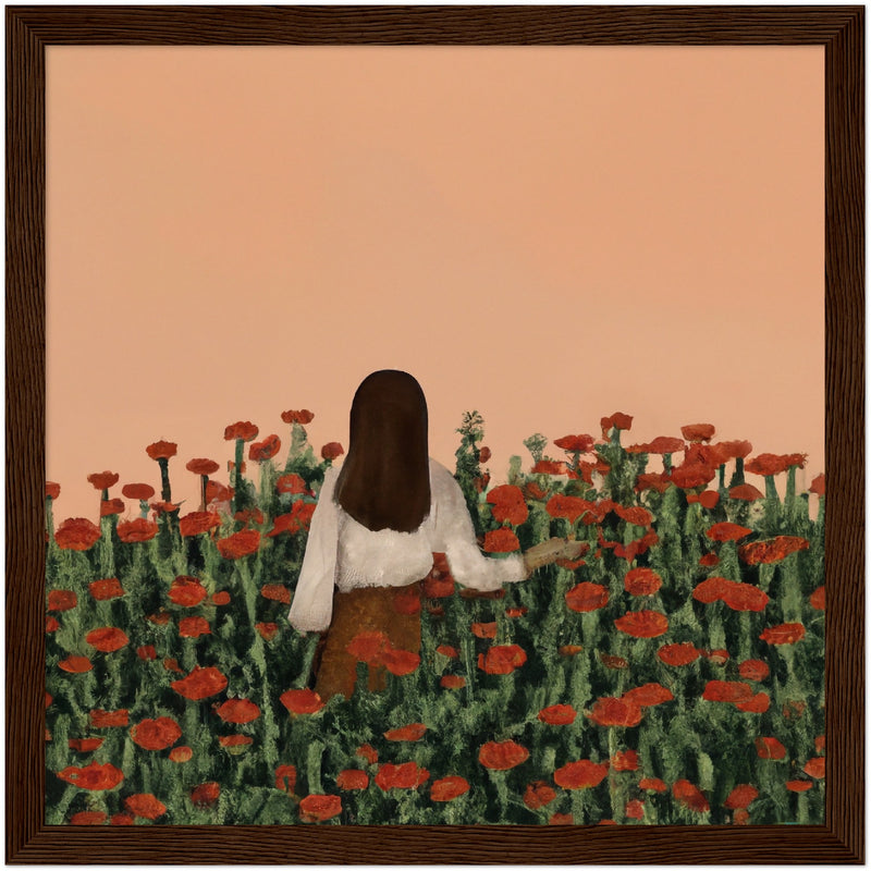 Poster: Girl In A Flower Field