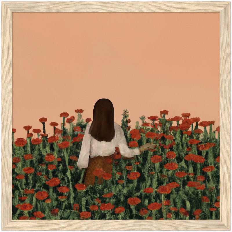 Poster: Girl In A Flower Field