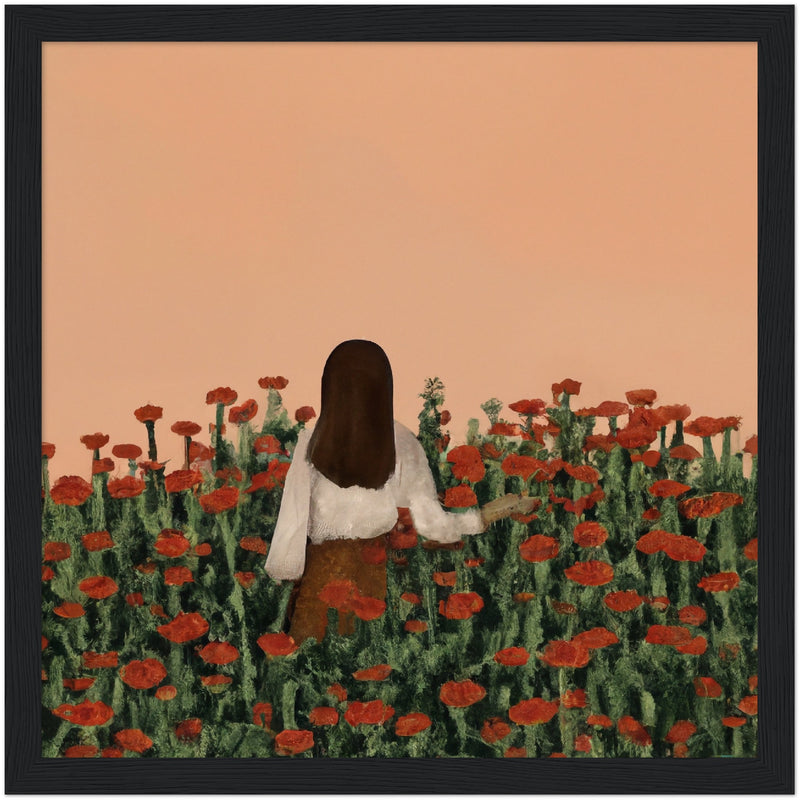 Poster: Girl In A Flower Field