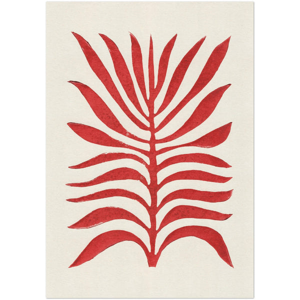 Poster: Red Branch / Lino Print