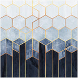 Poster: Soft Blue Hexagons