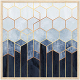 Poster: Soft Blue Hexagons