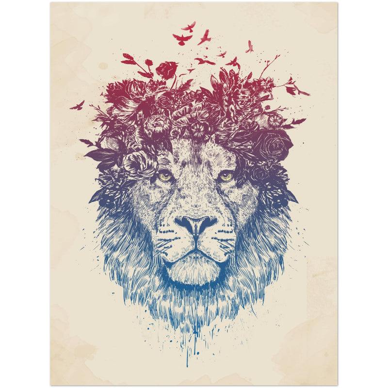 Poster: Floral lion