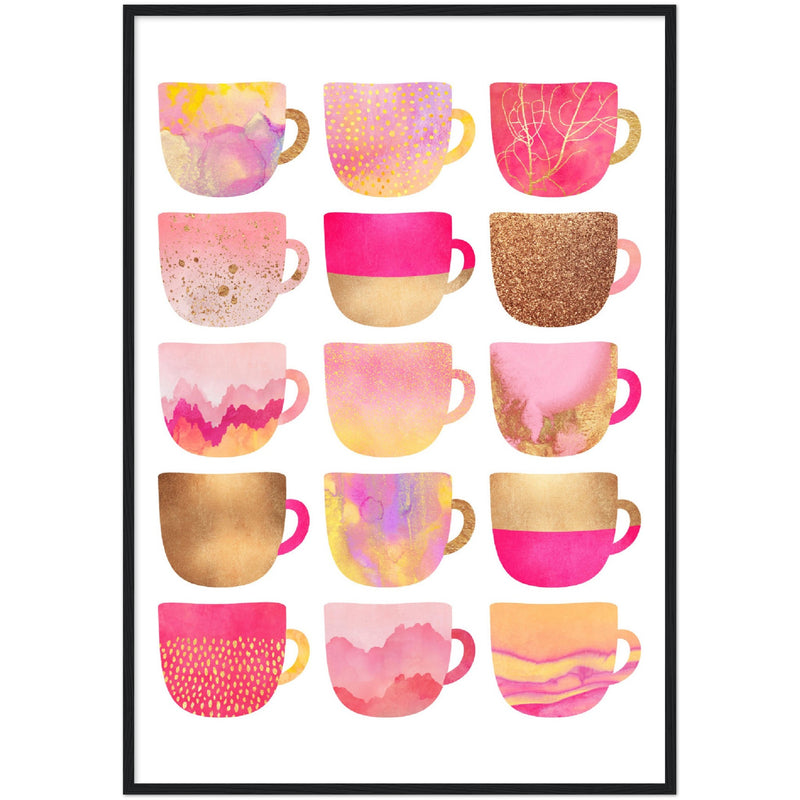 Poster: Pretty Pink Coffee Cups