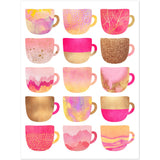 Poster: Pretty Pink Coffee Cups