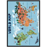 Poster: World map for kids