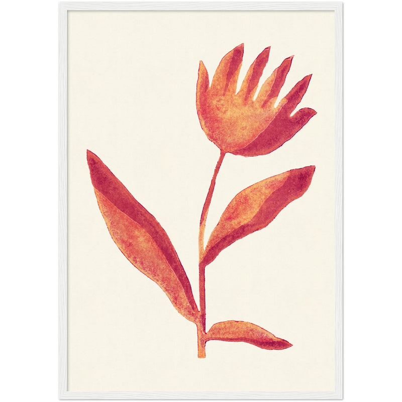 Poster: Linocut Flower / Viva Magenta