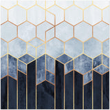 Poster: Soft Blue Hexagons