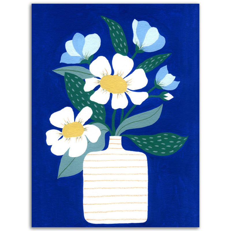 Poster: Flower Vase Ultramarine