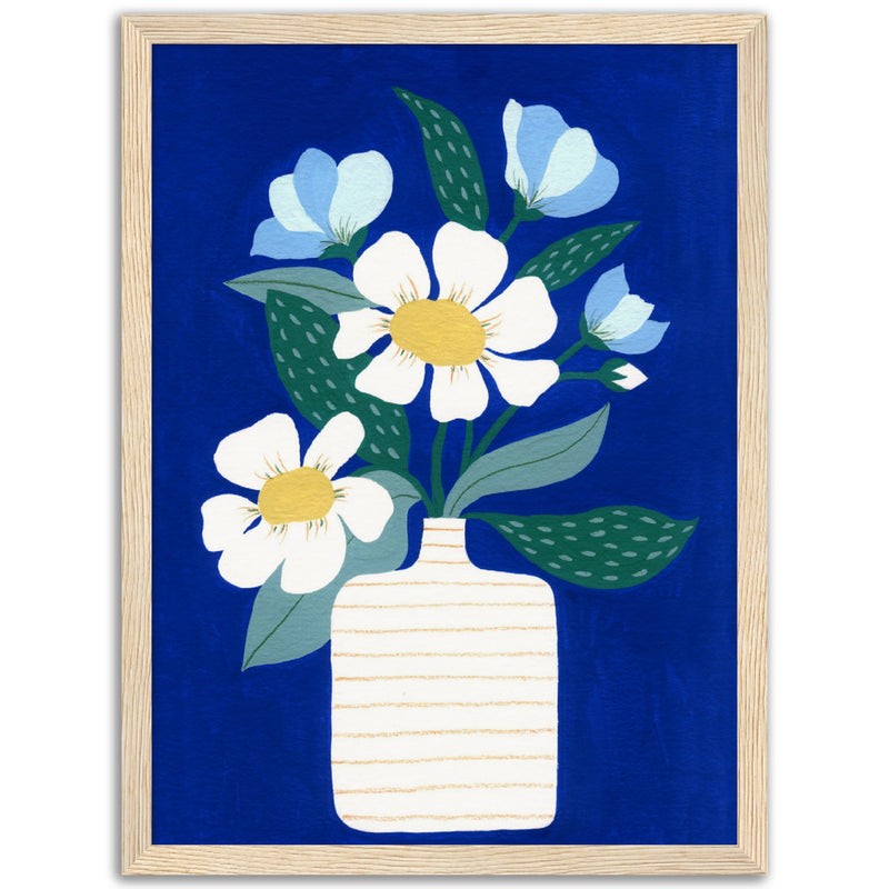 Poster: Flower Vase Ultramarine