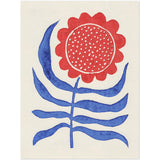 Poster: Red Flower / Lino Print