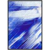 Poster: White on Blue Brush Strokes